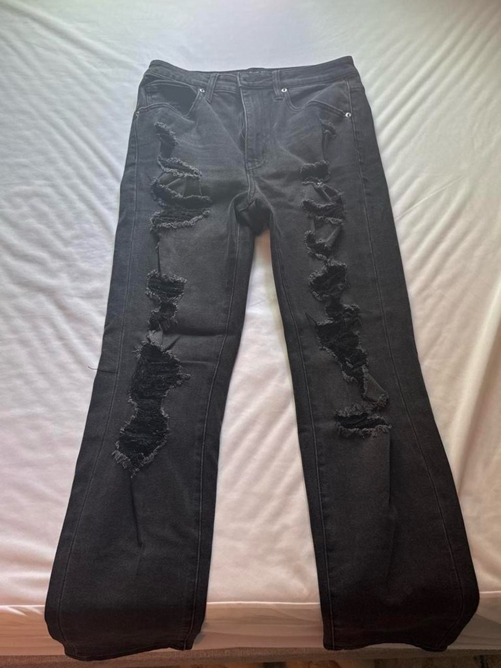 Women's Black Distressed Jeans